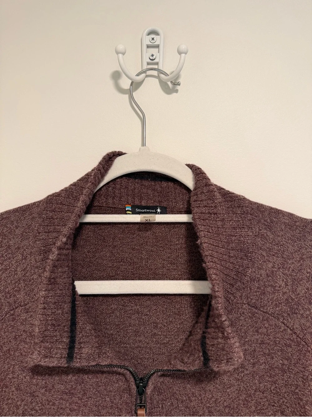 Smartwool Men's XL Quarter Zip Maroon Pullover